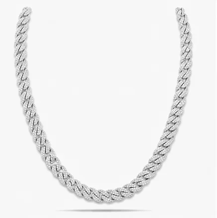 9MM VVS Moissanite Iced Out Cuban Link Chain – 925 Sterling Silver, 14K Gold Plated image 5